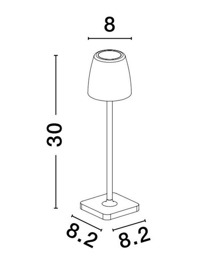 COLT Sandy Rust Brown Die-Casting Aluminium & Acrylic LED 2 Watt 207Lm 3000K IP54 Beam Angle 62O DC 5 Volt Switch On/Off USB Wire D: 8 H: 30 cm