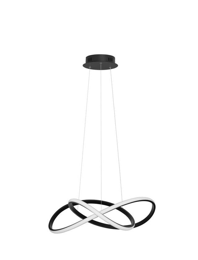 AMARA Triac Dimmable Sandy Black Aluminium & Acrylic LED 28 Watt 230 Volt 1600Lm 3000K IP20 D: 56 H: 120 cm Adjustable Height