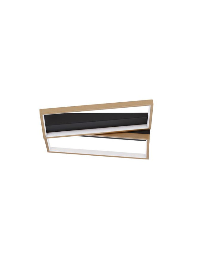 ELIZE Triac Dimmable Black & Brass Gold Steel & Aluminiun & Silicon LED 28 Watt 230 Volt 1550Lm 3000K IP20 D:43.2 W: 43.6 H: 8 cm