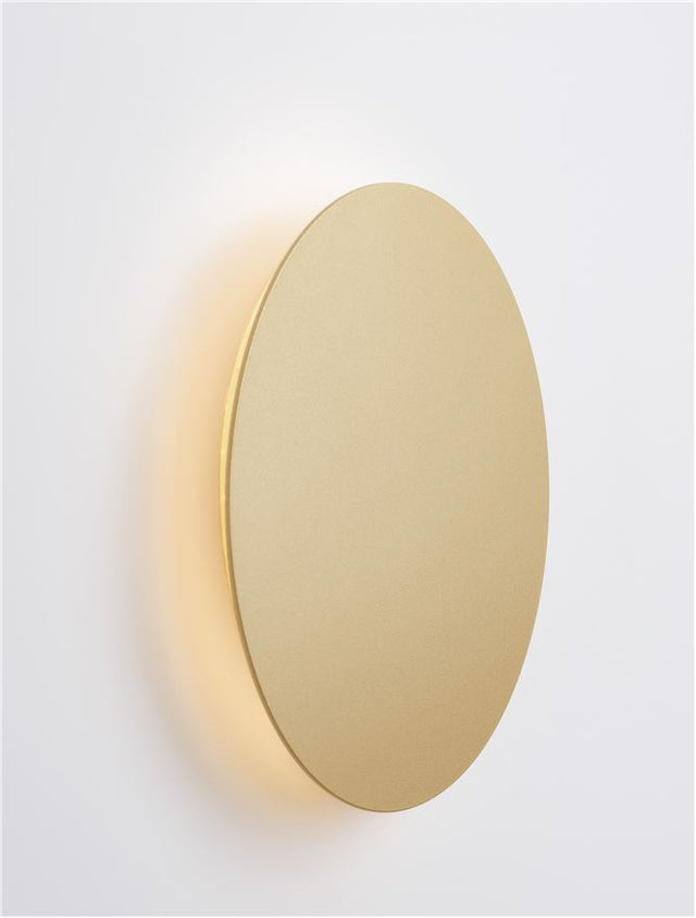 CYRCLE Matt Gold Aluminiun & Acrylic LED 12 Watt 230 Volt 1300Lm 3000K IP20 D: 22 W: 3.2 H: 22 cm