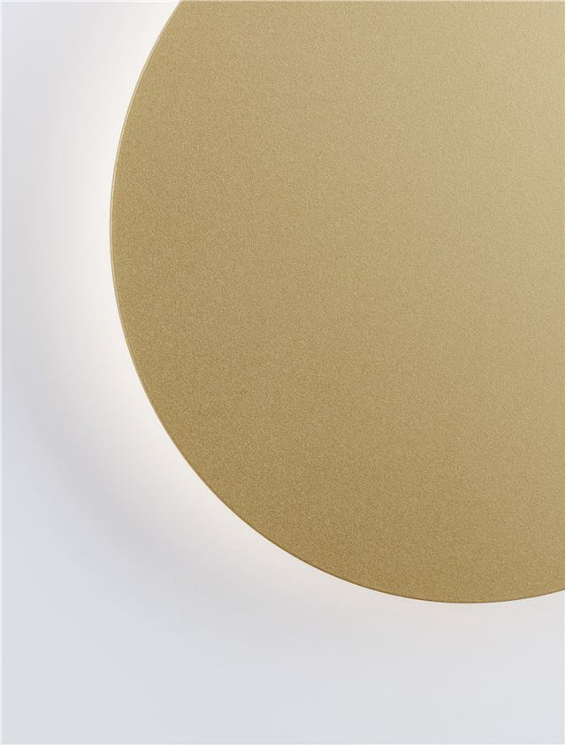 CYRCLE Matt Gold Aluminiun & Acrylic LED 12 Watt 230 Volt 1300Lm 3000K IP20 D: 22 W: 3.2 H: 22 cm