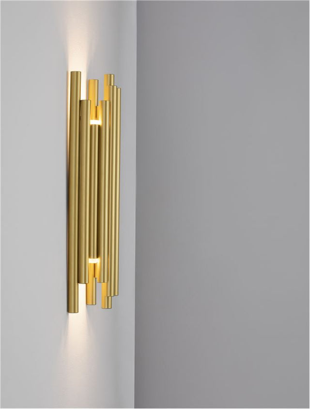 FELIX Gold Aluminium & Acrylic LED 20 Watt 220 - 240 Volt 1472Lm 3000K IP20 D: 18 W: 8.8 H: 50 cm