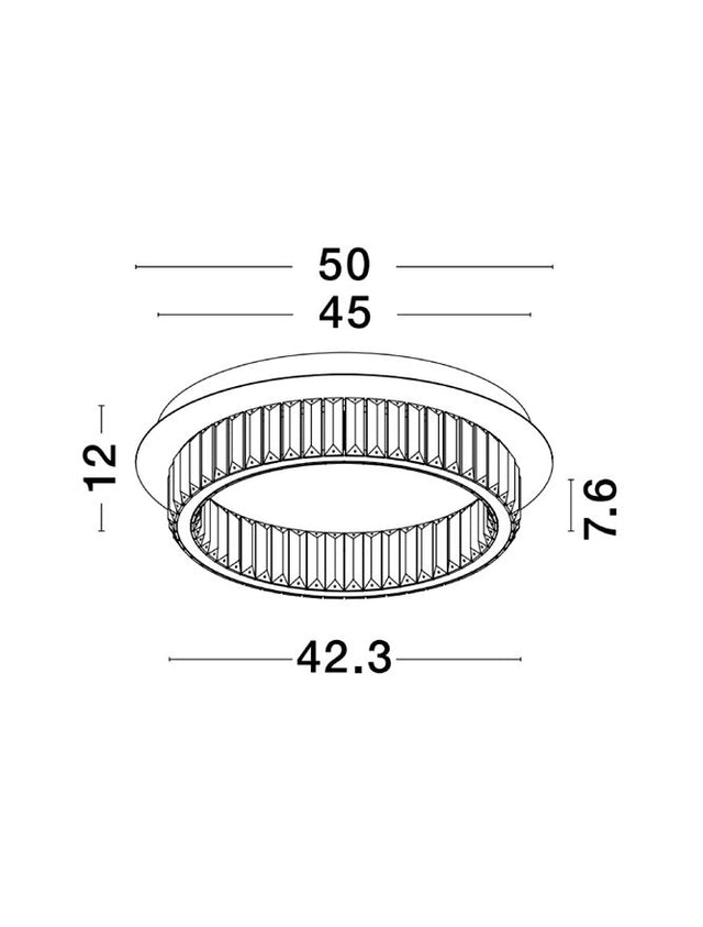 AURELIA Triac Dimmable Chrome Metal & Crystal LED 29W 230 Volt 1481Lm 3500K IP20 Class I D: 50 H: 12 cm