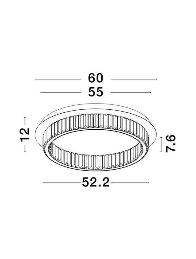 AURELIA Triac Dimmable Chrome Metal & Crystal LED 41W 230 Volt 2505Lm 3500K IP20 Class I D: 60 H: 12 cm