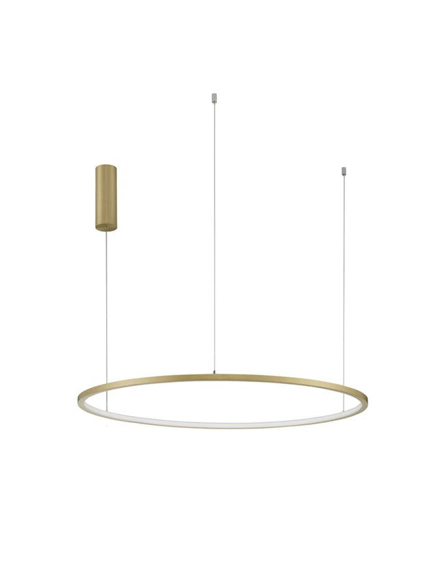 Triac Dimmable Brass Gold Aluminium & Acrylic LED 46 Watt 230 Volt 1708Lm 3000K IP20 D: 80 H: 200 cm Adjustable Height