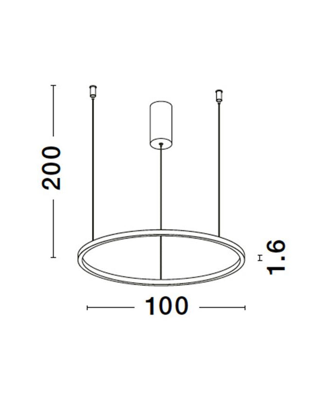 TARQUIN Triac Dimmable Sandy White Aluminium & Acrylic LED 59 Watt 230 Volt 2144Lm 3000K IP20 D: 100 H: 200 cm Adjustable Height