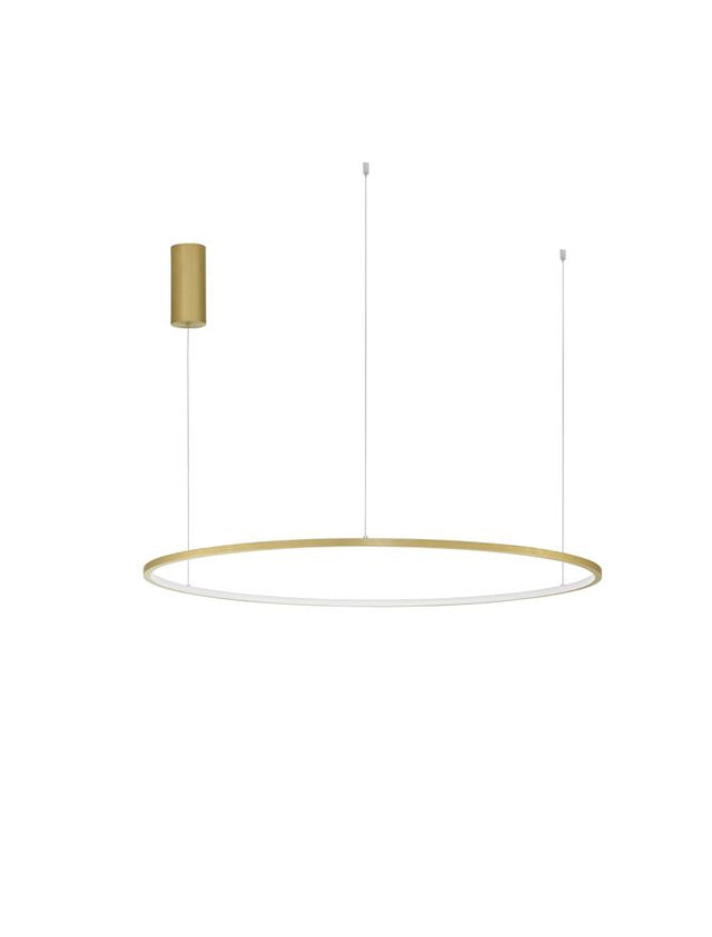 Triac Dimmable Brass Gold Aluminium & Acrylic LED 59 Watt 230 Volt 2144Lm 3000K IP20 D: 100 H: 200 cm Adjustable Height