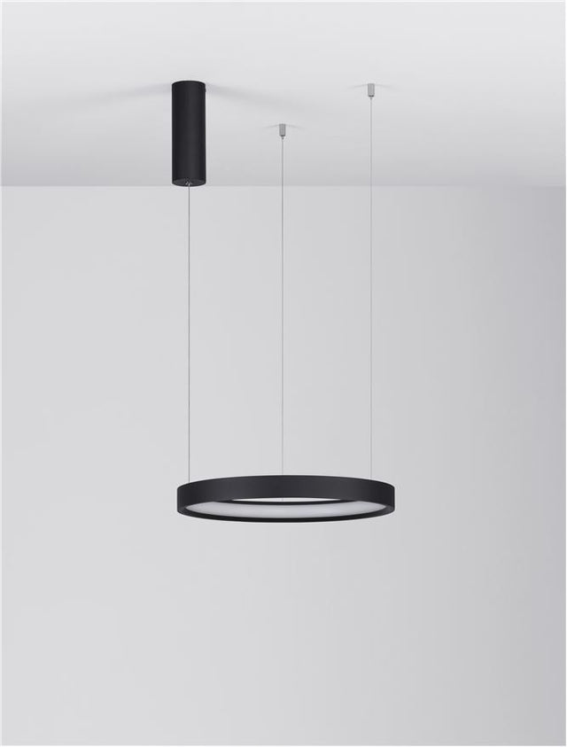 PERRINE Triac Dimmable Sandy Black Aluminium & Acrylic LED 22 Watt 230 Volt 1540Lm 3000K IP20 D: 40 H: 150 cm Adjustable Height