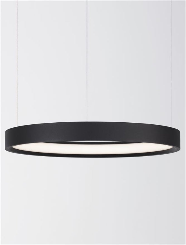 PERRINE Triac Dimmable Sandy Black Aluminium & Acrylic LED 22 Watt 230 Volt 1540Lm 3000K IP20 D: 40 H: 150 cm Adjustable Height