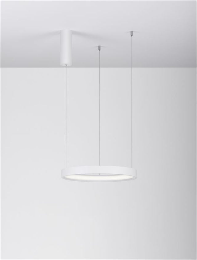 PERRINE Triac Dimmable Sandy White Aluminium & Acrylic LED 22 Watt 230 Volt 1540Lm 3000K IP20 D: 40 H: 150 cm Adjustable Height