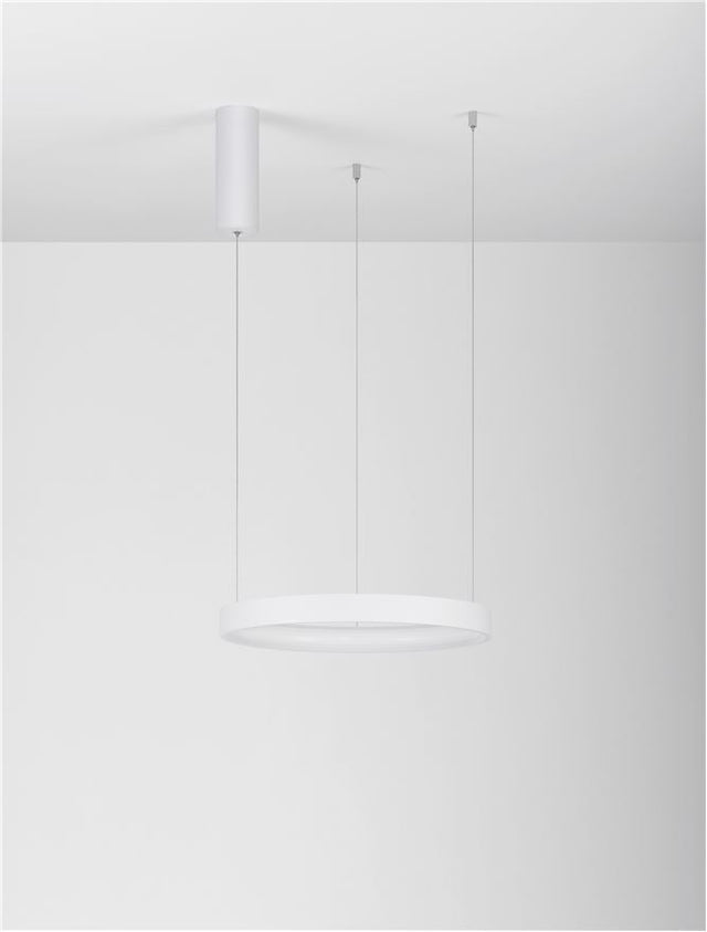 PERRINE Triac Dimmable Sandy White Aluminium & Acrylic LED 22 Watt 230 Volt 1540Lm 3000K IP20 D: 40 H: 150 cm Adjustable Height