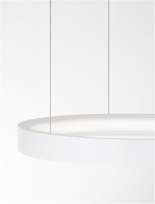 PERRINE Triac Dimmable Sandy White Aluminium & Acrylic LED 22 Watt 230 Volt 1540Lm 3000K IP20 D: 40 H: 150 cm Adjustable Height