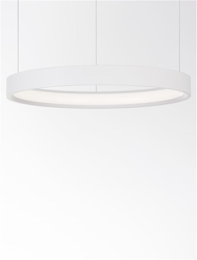 PERRINE Triac Dimmable Sandy White Aluminium & Acrylic LED 22 Watt 230 Volt 1540Lm 3000K IP20 D: 40 H: 150 cm Adjustable Height