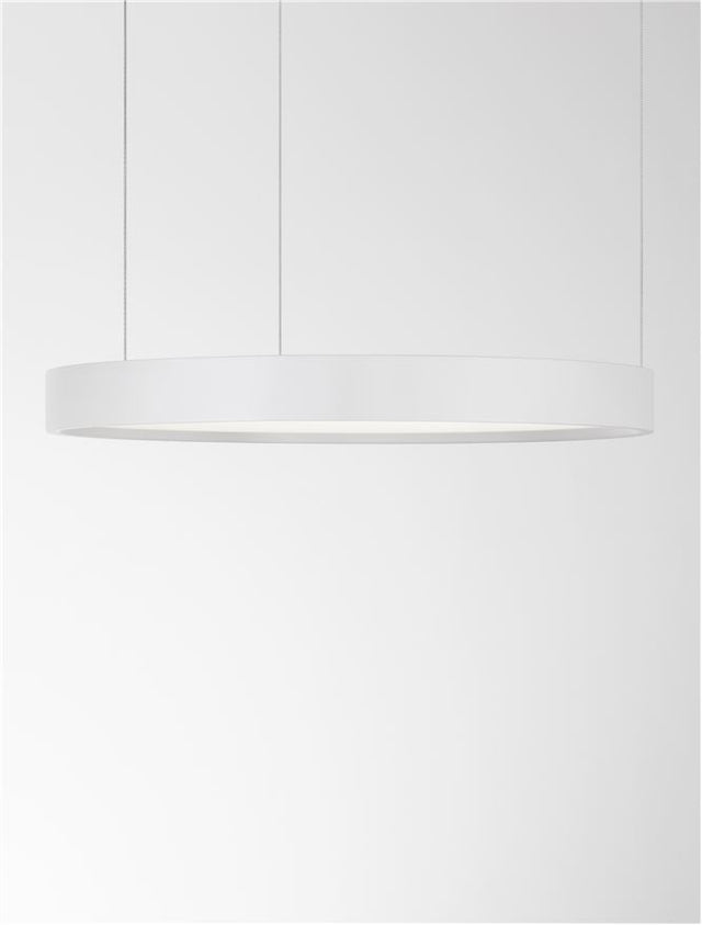 PERRINE Triac Dimmable Sandy White Aluminium & Acrylic LED 22 Watt 230 Volt 1540Lm 3000K IP20 D: 40 H: 150 cm Adjustable Height