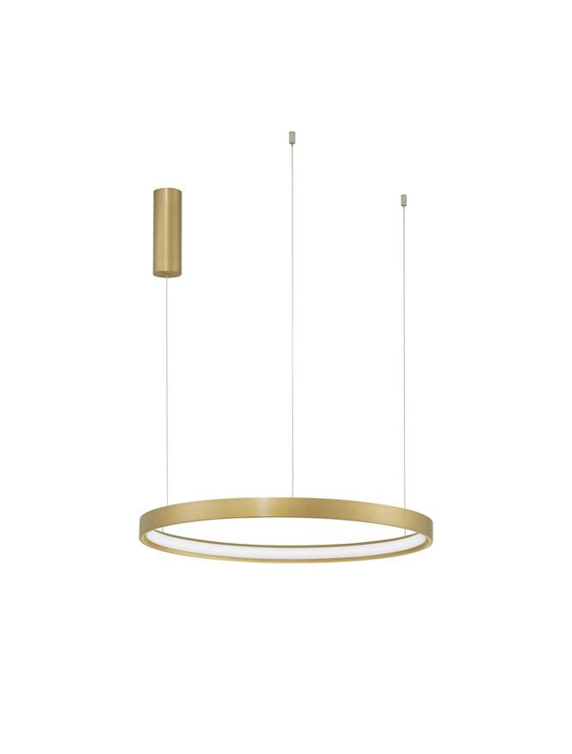 PERRINE Triac Dimmable Brushed Gold Aluminium & Acrylic LED 40 Watt 230 Volt 2800Lm 3000K IP20 D: 60 H: 150 cm Adjustable height