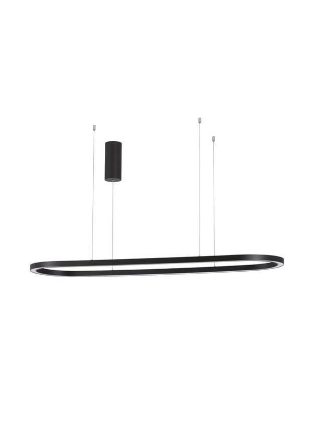 CUPPE Triac Dimmable Sandy Black Aluminum & Acrylic LED 56 Watt 230 Volt 6989Lm 3000K IP20 L: 120 W: 35 H: 200 cm Adjustable Height