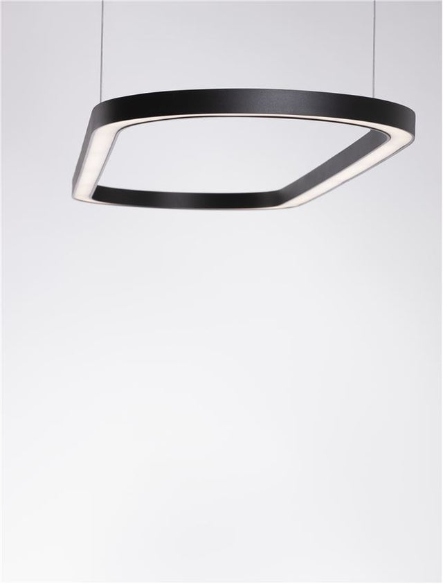 CUPPE Triac Dimmable Sandy Black Aluminum & Acrylic LED 56 Watt 230 Volt 6989Lm 3000K IP20 L: 120 W: 35 H: 200 cm Adjustable Height