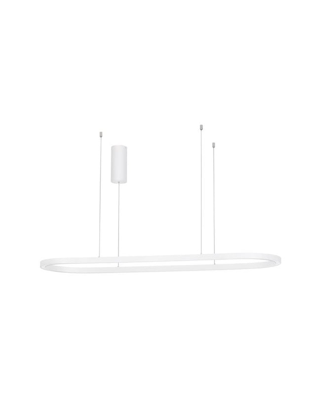 CUPPE Triac Dimmable Sandy White Aluminum & Acrylic LED 56 Watt 230 Volt 6989Lm 3000K IP20 L: 120 W: 35 H: 200 cm Adjustable Height