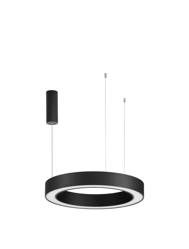 MORBIDO CCT Dimmable Sandy Black Aluminium & Acrylic LED 48 Watt 230 Volt 3268Lm 2700K - 4000K IP20 Remote Control Included D: 60 H: 200 cm Adjustable Height