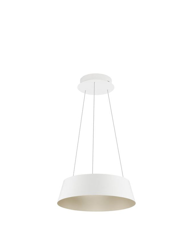 ALBA Triac Dimmable Sandy White Aluminium Outside Champaign Gold Inside LED 42 Watt 230 Volt 1279Lm 3000K IP20 D: 42 H: 200 cm Adjustable Height