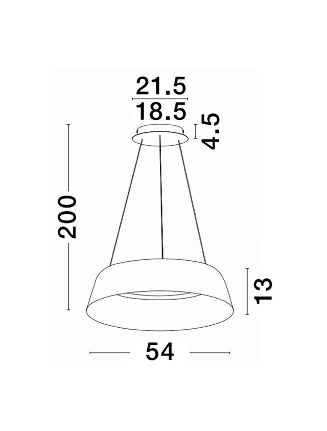 ALBA Triac Dimmable Sandy Black Aluminium Outside Champaign Gold Inside LED 53 Watt 230 Volt 1982Lm 3000K IP20 D: 54 H: 200 cm Adjustable Height