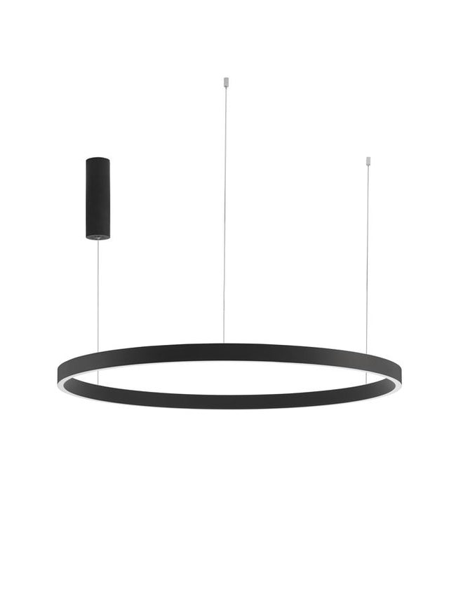 ELOWEN Triac Dimmable Sandy Black Aluminium & Acrylic LED 106 Watt 230 Volt 4899Lm 3000K IP20 Up & Down Light D: 98 H: 200 cm Adjustable Height