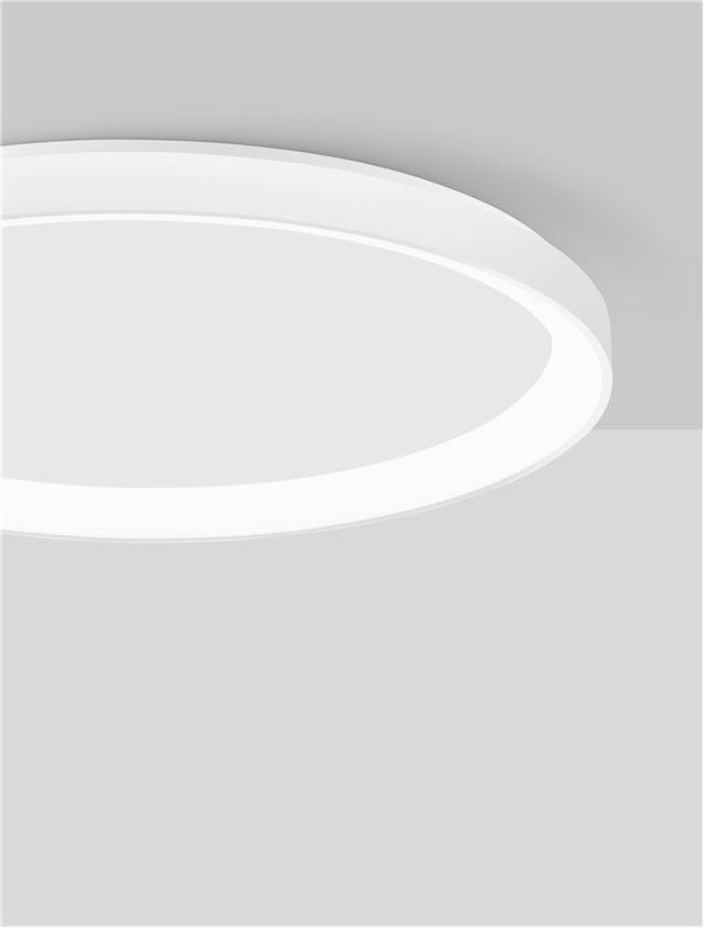 PERTINO 2700K Triac Dimmable Sandy White Aluminium & Acrylic LED 30 Watt 230 Volt 1785Lm IP20 D: 38 H: 6 cm