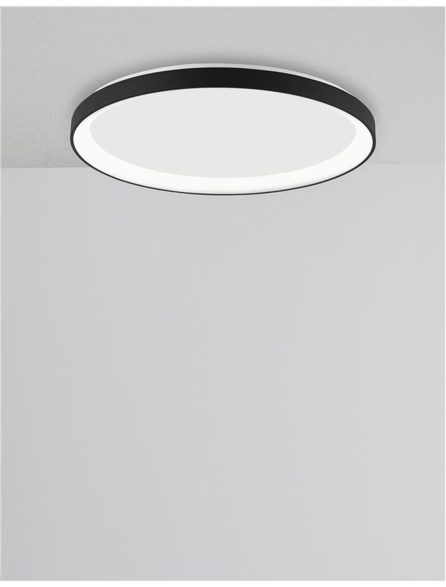 PERTINO 2700K Triac Dimmable Sandy Black Aluminium & Acrylic LED 30 Watt 230 Volt 1785Lm IP20 D: 38 H: 6 cm