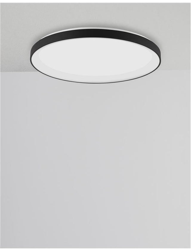 PERTINO 2700K Triac Dimmable Sandy Black Aluminium & Acrylic LED 30 Watt 230 Volt 1785Lm IP20 D: 38 H: 6 cm