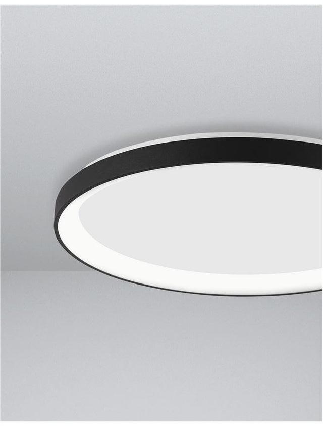 PERTINO 2700K Triac Dimmable Sandy Black Aluminium & Acrylic LED 30 Watt 230 Volt 1785Lm IP20 D: 38 H: 6 cm