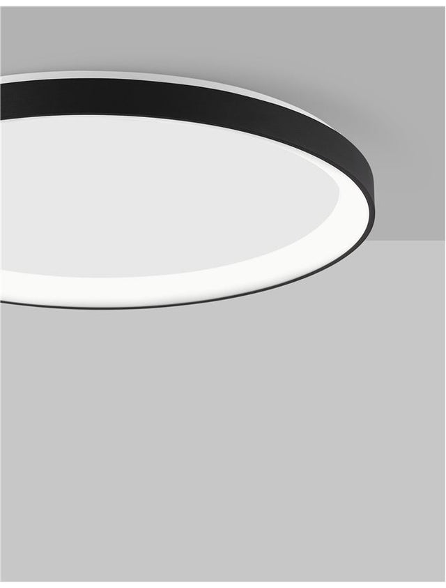 PERTINO 2700K Triac Dimmable Sandy Black Aluminium & Acrylic LED 40 Watt 230 Volt 2554Lm IP20 D: 48 H: 6 cm