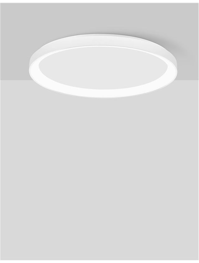 PERTINO 2700K Triac Dimmable Sandy White Aluminium & Acrylic LED 50 Watt 230 Volt 3134Lm IP20 D: 58 H: 6 cm