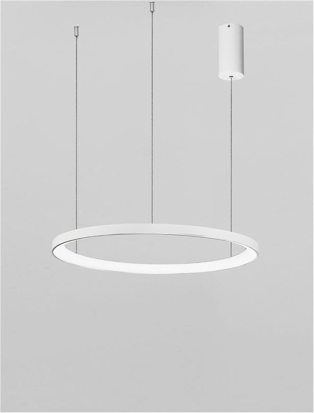 PERTINO 2700K Triac Dimmable Sandy White Aluminium & Acrylic LED 38 Watt 230 Volt 2175Lm IP20 D: 48 H: 150 cm Adjustable Height