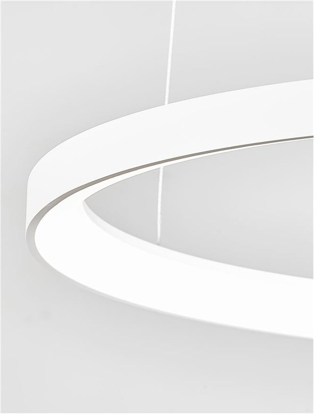 PERTINO 2700K Triac Dimmable Sandy White Aluminium & Acrylic LED 48 Watt 230 Volt 2773Lm IP20 D: 58 H: 150 cm Adjustable Height