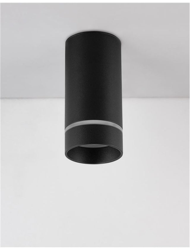 ESCA Sandy Black Aluminium & Acrylic LED GU10 1x10 Watt IP20 220-240 Volt Bulb Excluded D: 6 H: 12.5 cm