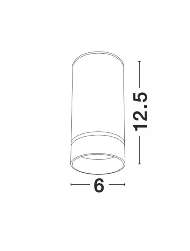 ESCA Sandy Black Aluminium & Acrylic LED GU10 1x10 Watt IP20 220-240 Volt Bulb Excluded D: 6 H: 12.5 cm