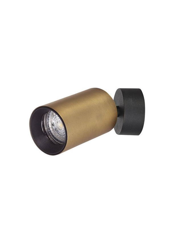 INUS Black & Satin Gold Aluminium LED GU10 1x10 Watt 220-240 Volt IP20 Bulb Excluded D: 5.7 H: 13 cm Rotating & Adjustable