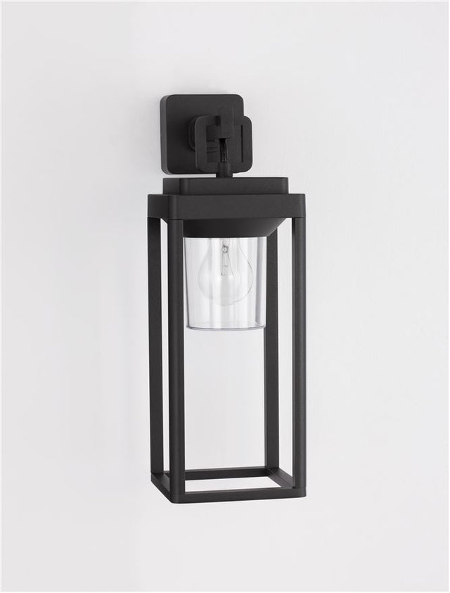 FIGO Anthracite Die-Casting Aluminium & Clear Acrylic LED E27 1x12 Watt 220-240 Volt Bulb Excluded IP65 L: 14.5 W: 20.5 H: 43 cm