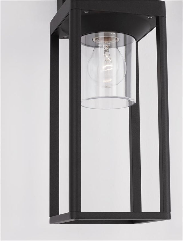 FIGO Anthracite Die-Casting Aluminium & Clear Acrylic LED E27 1x12 Watt 220-240 Volt Bulb Excluded IP65 L: 14.5 W: 20.5 H: 43 cm