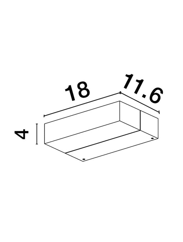 ZIRI Anthracite Die-Casting Aluminium & Clear Glass LED 10 Watt 284Lm 3000K 220-240V Beam Angle 96º IP65 D: 18 W: 11.6 H: 4 cm