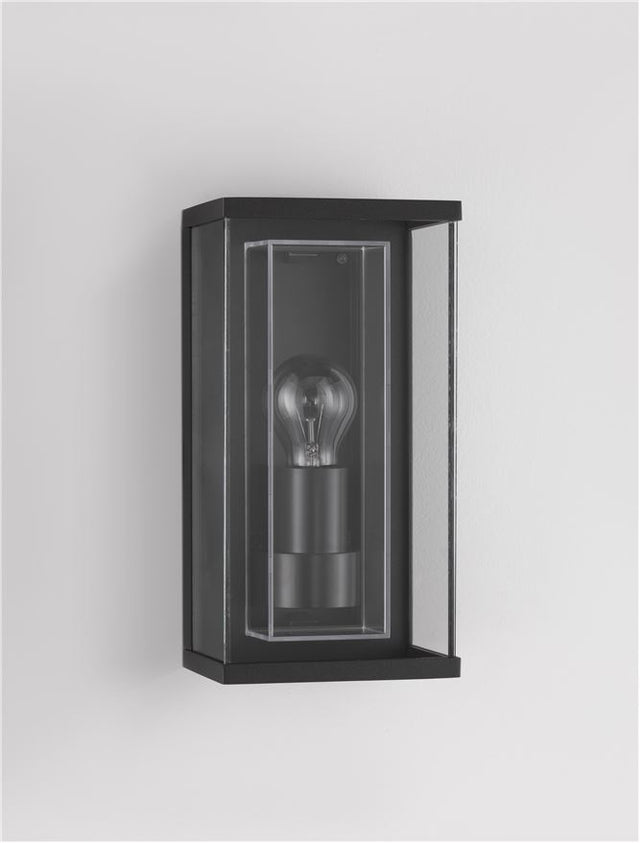 REGINA Anthracite Die-Casting Aluminum & Clear Glass LED E27 1x12 Watt 220-240 Volt Bulb Excluded IP65 L: 15.2 W: 12.2 H: 29.5 cm