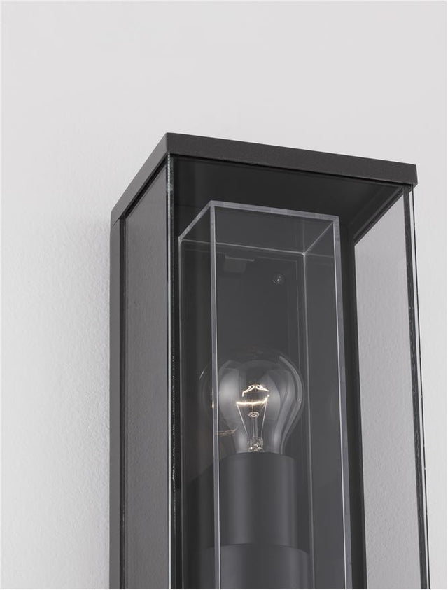 REGINA Anthracite Die-Casting Aluminum & Clear Glass LED E27 1x12 Watt 220-240 Volt Bulb Excluded IP65 L: 15.2 W: 12.2 H: 29.5 cm