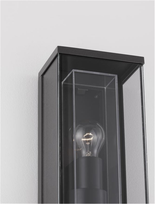 REGINA Anthracite Die-Casting Aluminum & Clear Glass LED E27 1x12 Watt 220-240 Volt Bulb Excluded IP65 L: 15.2 W: 12.2 H: 29.5 cm