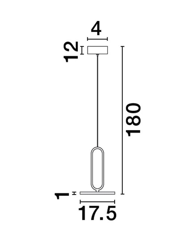 GEA Sandy Black Aluminium & Acrylic LED 12 Watt 220-240 Volt 840Lm 3000K IP20 D: 17.5 H: 180 cm Adjustable Height