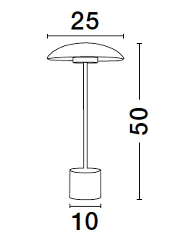 LASH Gold Metal LED 5 Watt 230 Volt 250Lm 3000K IP20 Cable Length: 180 cm D: 25 W: 10 H: 50 cm