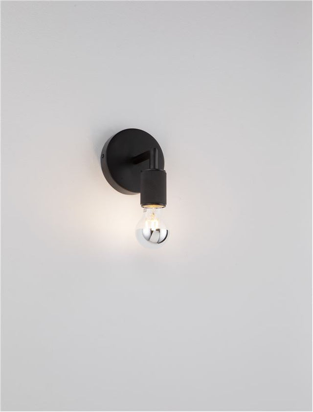 ROYAL Black Metal LED E27 1x12 Watt 230 Volt IP20 Bulb Excluded D: 12 W: 12 H: 15.5 cm