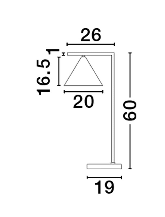 SWAY Brass Metal & White Marble Base LED E27 1x12 Watt 230 Volt IP20 Bulb Excluded Cable Length: 130 cm D: 19 W: 26 H: 60 cm