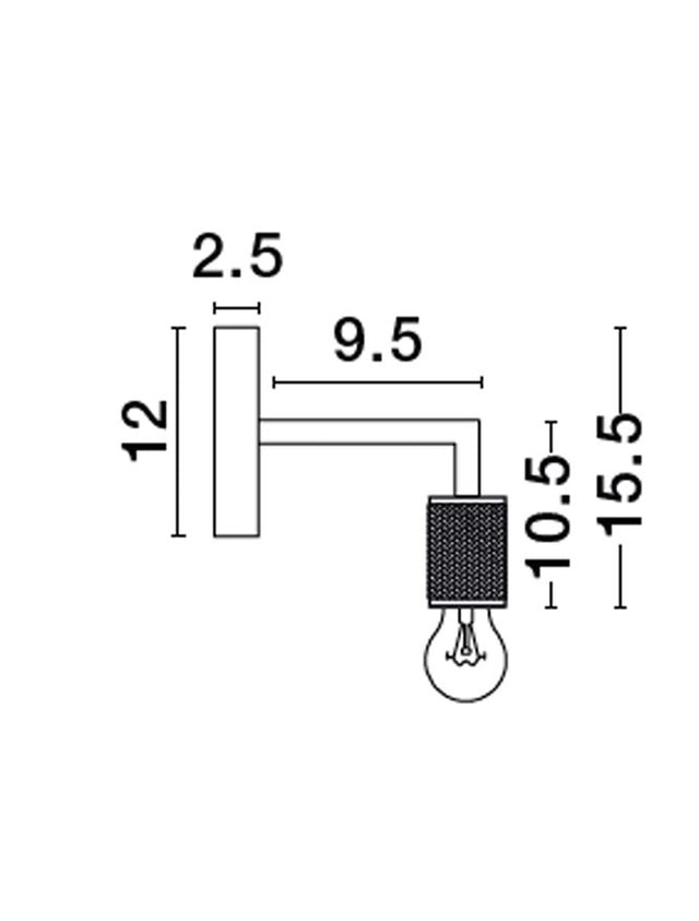 ROYAL Gold Metal LED E27 1x12 Watt 230 Volt IP20 Bulb Excluded D: 12 W: 12 H: 15.5 cm