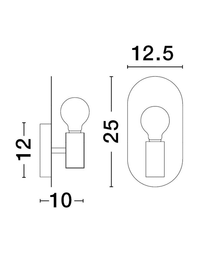 ROYAL Gold Metal LED E27 1x12 Watt 230 Volt IP20 Bulb Excluded D: 12.5 W: 10 H: 25 cm