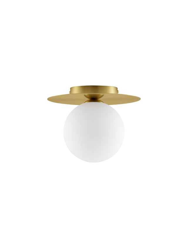 INDIGO Gold Metal & Opal Glass LED G9 1x5 Watt 230 Volt IP20 Bulb Excluded D: 23 H: 18 cm